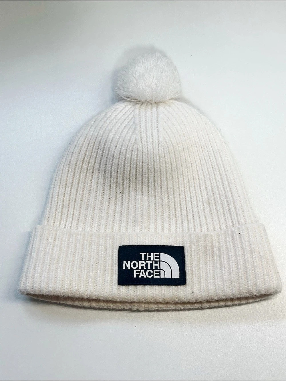 The North Face Oh Mega Fur Pom Beanie White